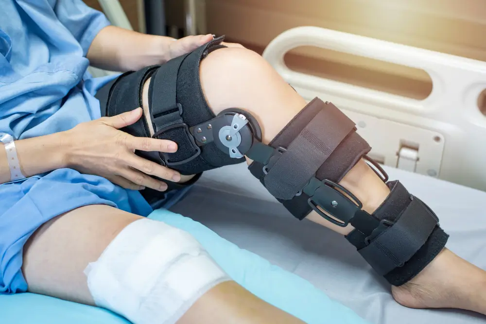 Patient undergoing unicondylar partial knee replacement surgery for faster recovery and natural knee movement by Dr. Sanjeev Jain