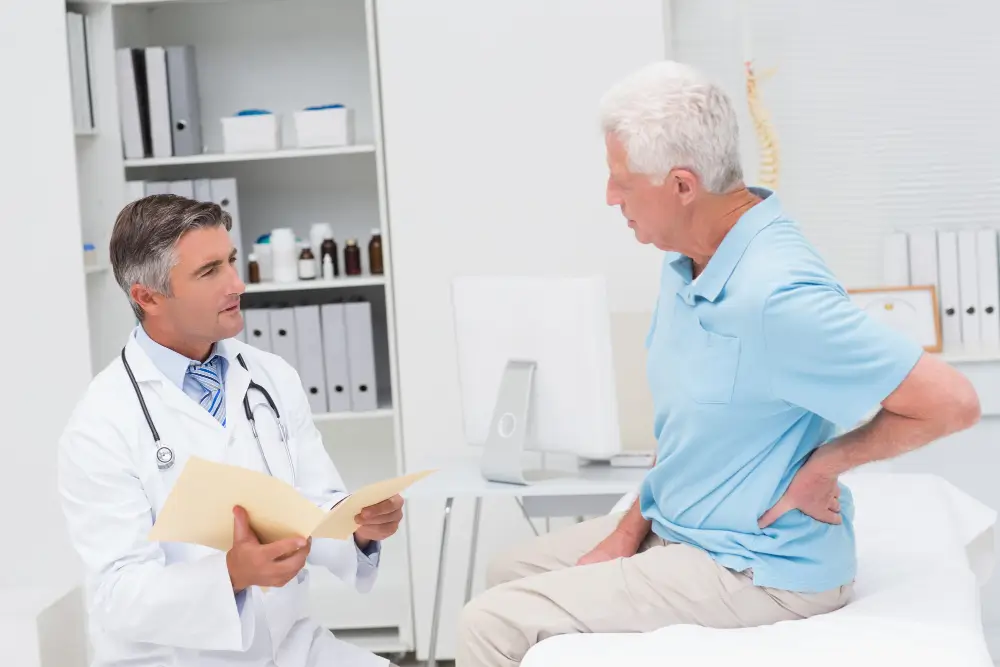 Illustration of Direct Anterior Approach hip replacement showing front access to the hip joint with muscle preservation